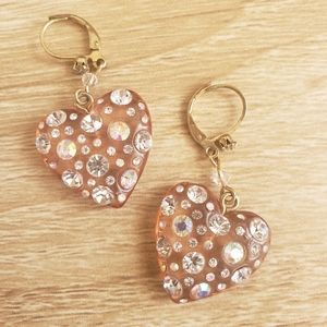 2 for $20 Diamond Heart Earrings